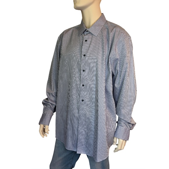 EGARA Dress Shirt Profilo Tessile 100% Cotton No Iron Men's Wearhouse NWOT - Picture 10 of 16